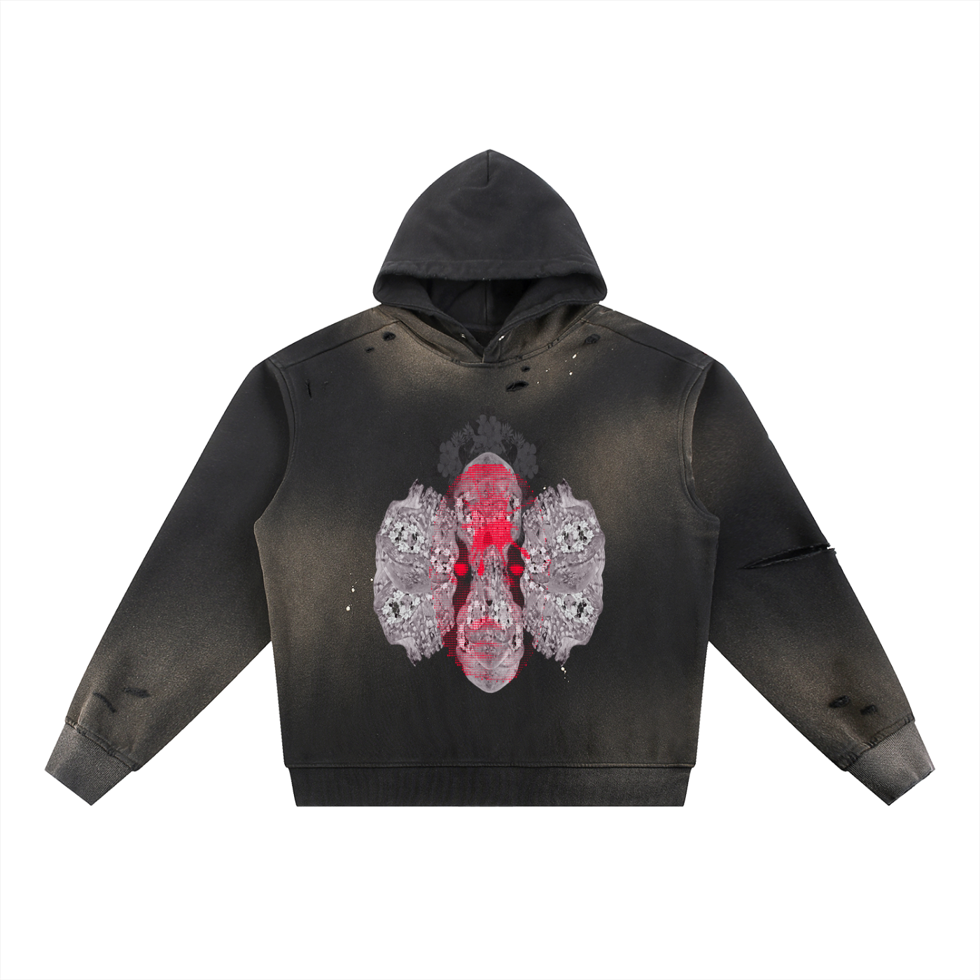 Sun Fade Frayed Fleece Hoodie